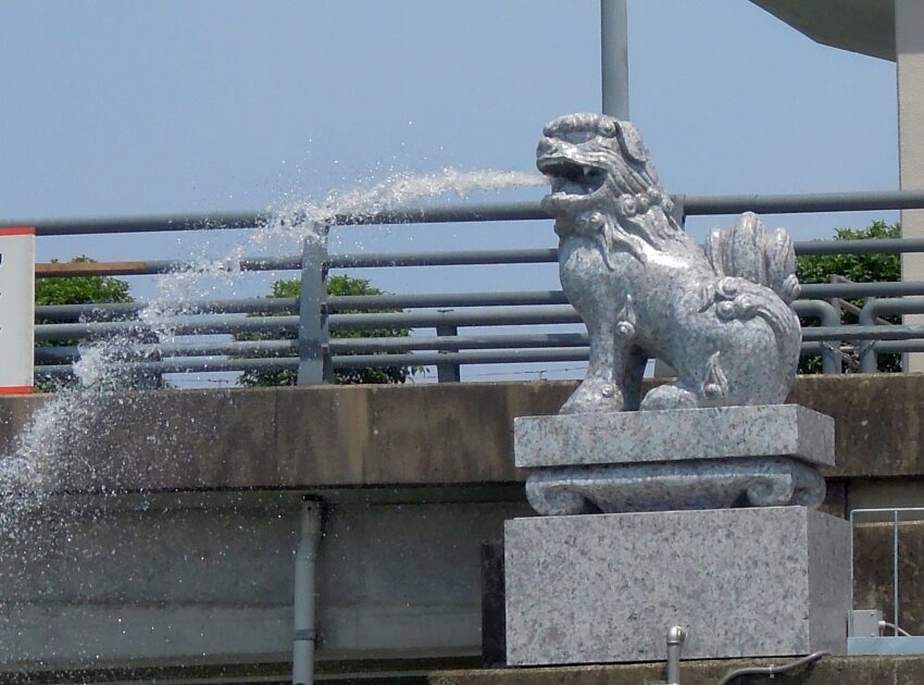 田川英彦山川 噴水モニュメント